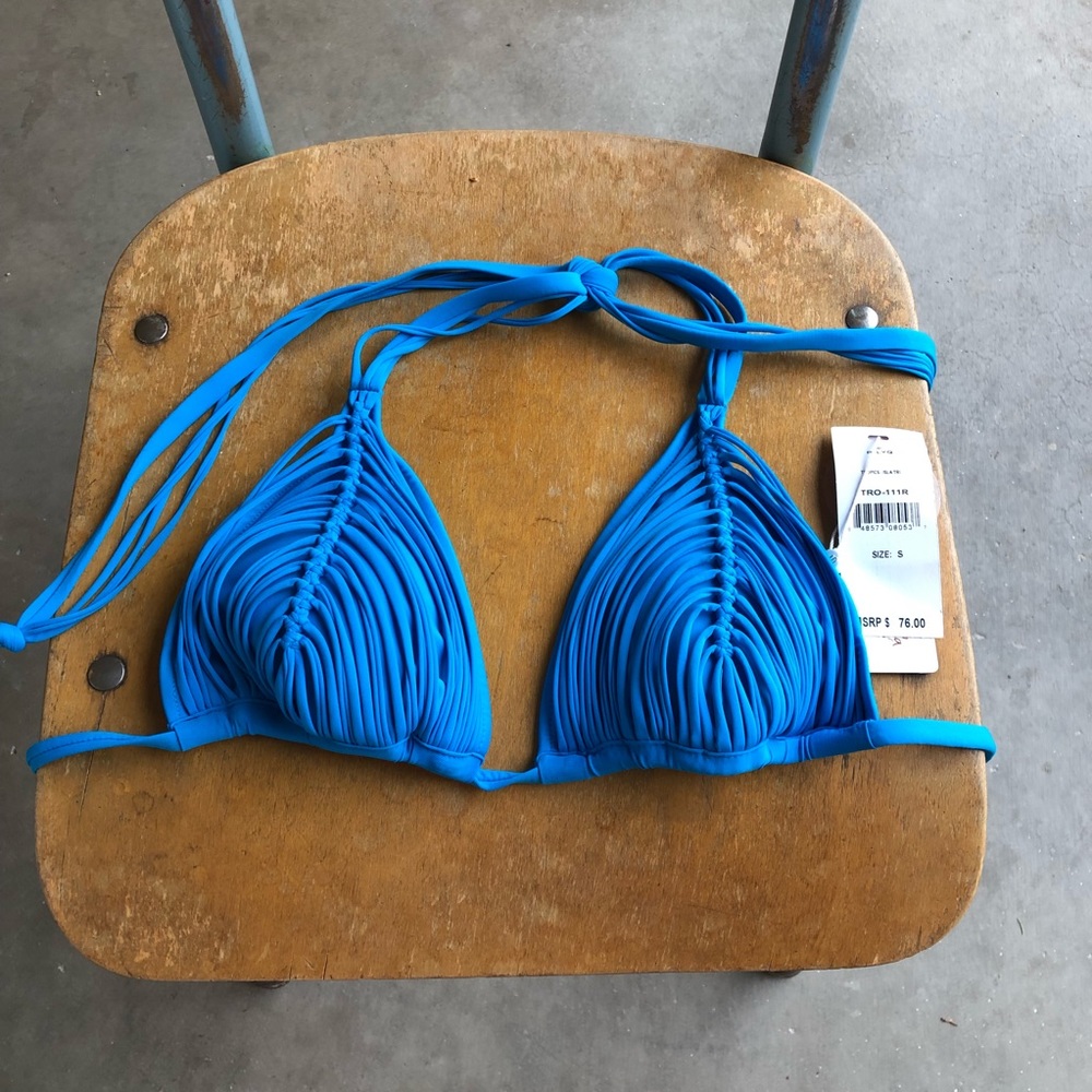 NWT PILYQ Isla Tri bikini top
